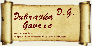 Dubravka Gavrić vizit kartica